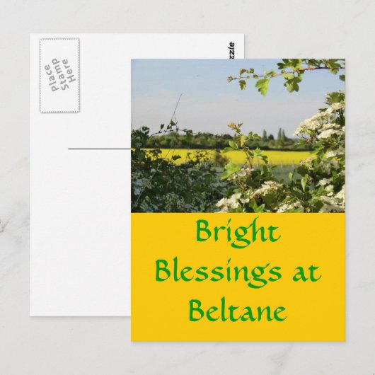 May Tree and Field at Beltane ポストカード (正面/裏面)