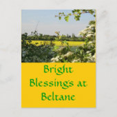 May Tree and Field at Beltane ポストカード (正面)