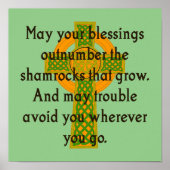 May Your Blessings Outnumber - Irish Quote  ポスター (正面)