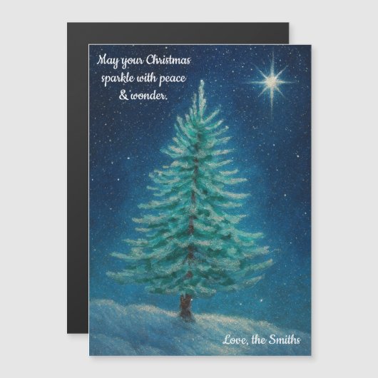 May Your Christmas Sparkle Magnetic Holiday Card (正面/裏面)