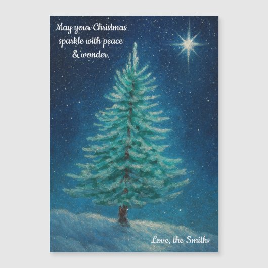 May Your Christmas Sparkle Magnetic Holiday Card (正面)
