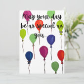 May your day be special colourful balloons シーズンカード (スタンド正面)