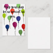 May your day be special colourful balloons ノートカード (正面/裏面)