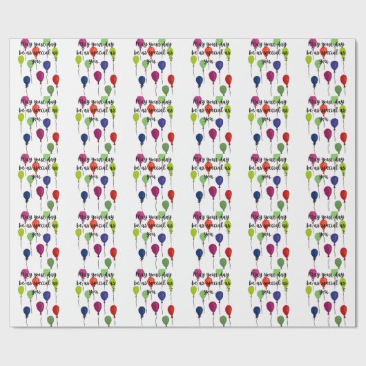 May your day be special colourful balloons ラッピングペーパー (フラット)