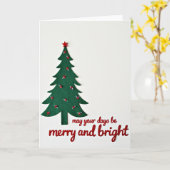 May Your Days Be Merry and Bright カード (黄色い花)