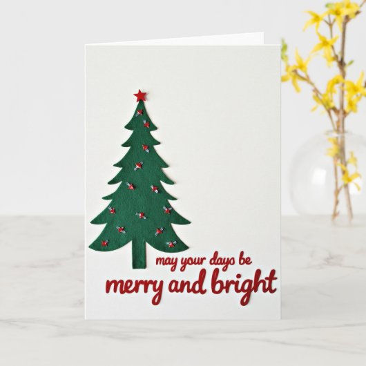 May Your Days Be Merry and Bright カード (黄色い花)