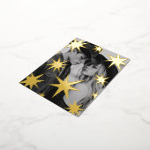 May your days be merry and bright gold stars 箔シーズンポストカード (回転した状態)