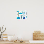 MayaおよびRoxie紙ドールセット – ま遊たはディスプレイ ポスター (キッチン)