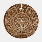 Mayaトライバル：異教の装飾テクスチャ ガラスオーナメント (裏面)