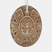 Mayaトライバル：異教の装飾テクスチャ ガラスオーナメント (正面右)