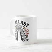 Mayaパターン:タイムレスアート コーヒーマグカップ (正面左)