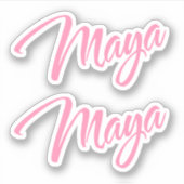 Maya名x2 シール (正面)