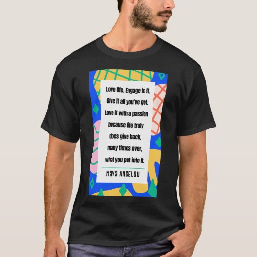 Maya Angelou – ラブライフ Tシャツ (正面)