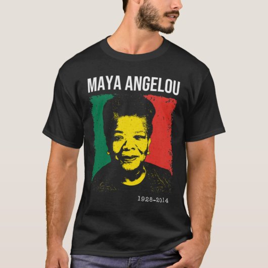 Maya Angelou – 黒歴史月間 Tシャツ (正面)
