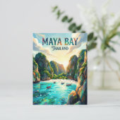 Maya Bay Thailand ポストカード (スタンド正面)