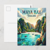 Maya Bay Thailand ポストカード (正面/裏面)
