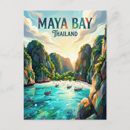 Maya Bay Thailand ポストカード (正面)