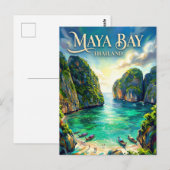 Maya Bay Thailand ポストカード (正面/裏面)