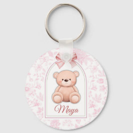 Maya | Custom Pink Teddy Bear Nursery Design  キーホルダー