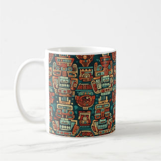 Maya-inspired geometric pattern コーヒーマグカップ