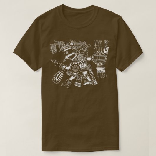 Maya patron deity Tezcatlipoca warrior Aztec India Tシャツ (デザイン正面)