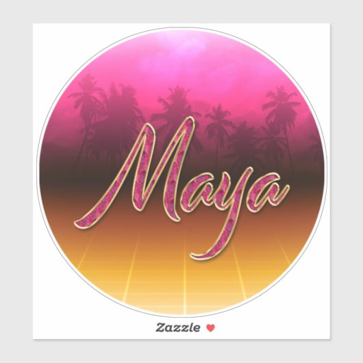 Maya Vorname Name golden pink Aufkleber Sticker シール (シート)