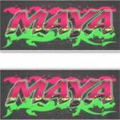 Maya Vorname Name Graffiti Aufkleber Sticker シール (正面)