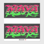 Maya Vorname Name Graffiti Aufkleber Sticker シール (シート)