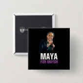 Maya Wiley for NYC Mayor 2021 缶バッジ (正面&裏面)