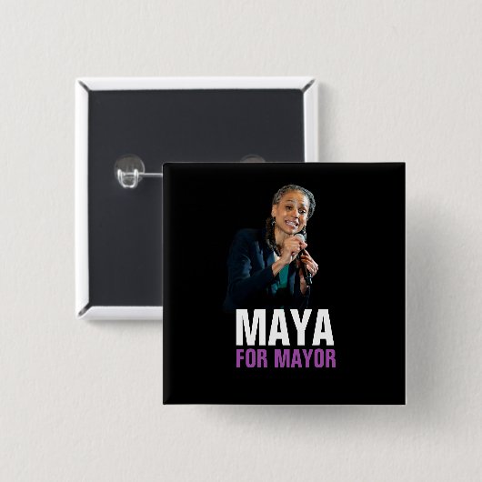 Maya Wiley for NYC Mayor 2021 缶バッジ (正面&裏面)