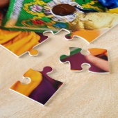 Mayan Christmas Performer with Marimba – Colorful  ジグソーパズル (側面)