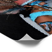 Mayan Dancer-Female （水彩） ポスター (角)