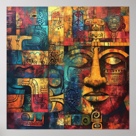 Mayan Matrix：ジオメトリックエコー ポスター