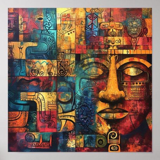 Mayan Matrix:ジオメトリックエコー ポスター (正面)