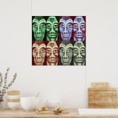 Mayan warriors - Surrealism 絵を描 Artwork ポスター (キッチン)