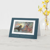 Maybankによる怖いフクロウと妖精 – Halloween カード (黄色い花)