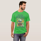 Maybe Books Are Addicted To Me Book Stack Floral B Tシャツ (正面フル)