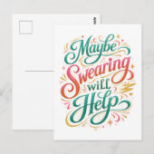 "Maybe Swearing Will Help" ポストカード (正面/裏面)
