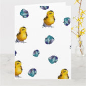 Maybelline Hatched Cloth Easter Napkins カード (黄色い花)