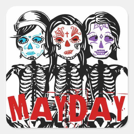mayday ：色が付いた スクエアシール (正面)