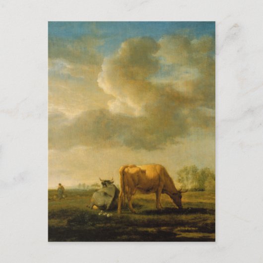 Mayes on a meadow by Adriaen van de Velde ポストカード (正面)