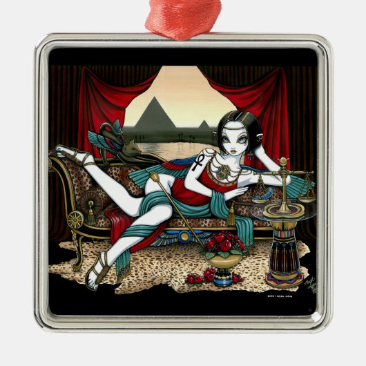 "Mayet"のエジプトの女神の天使のオーナメント メタルオーナメント (正面)