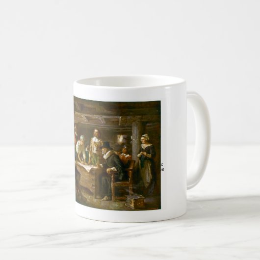 Mayflowerのコンパクトを1620年のジーンレオンFerris襲って下さい コーヒーマグカップ (正面右)