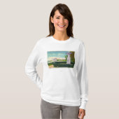 Mayflowerの女性への記念物、柱廊玄関の眺め Tシャツ (正面フル)