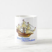 Mayflowerの子孫の帆船 コーヒーマグカップ (中央)