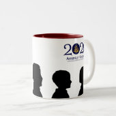 Mayflowerの巡礼者家族のマグ ツートーンマグカップ (正面右)