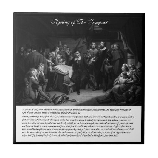 Mayflower -コンパクトの署名 タイル (正面)