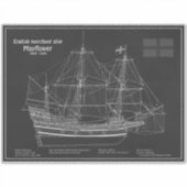 Mayflower – 船舶設計図プランPD シール (正面)
