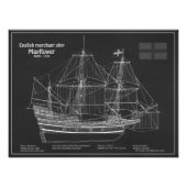 Mayflower – 船舶設計図プランPD フォトプリント (正面)