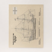 Mayflower – 船舶設計図プランSD ジグソーパズル (縦)